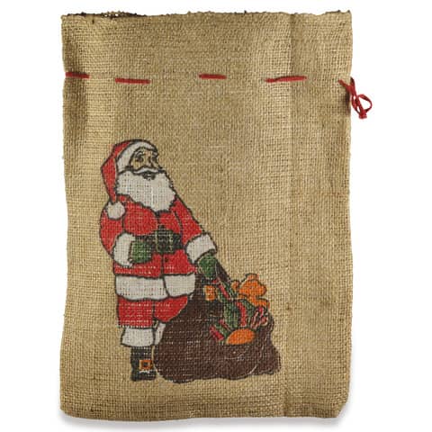 Weihnachts-Jutesack, 35x25cm, natur  19520