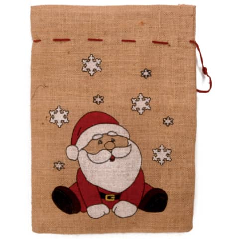 Weihnachts-Jutesack Weihnachtsmann, 35x25cm  19530