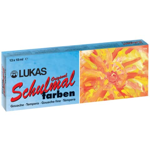 Schulmalfarbe, 18ml, 13 Farben LACUFA K109813