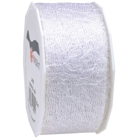 Zierband,  40mmx20m, weiß  3044020-601