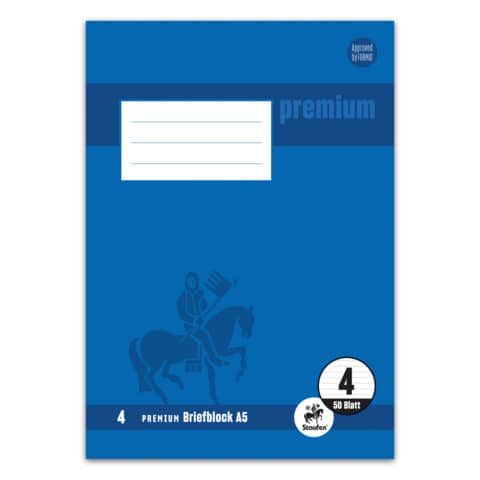 Briefblock, A5, 90g/m², 50 Blatt, liniert STAUFEN PREMIUM 734040251