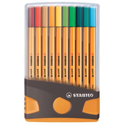 Fineliner point 88® ColorParade, Klappbox mit 20 Stiften STABILO 8820-03-05