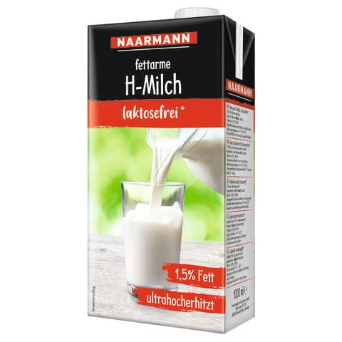 H-Milch 1,5 % Fett laktosefrei   12 x 1 l NAARMANN 2960