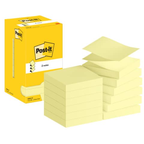 Haftnotizblock Super Sticky Z-Notes, 76x76mm, 12x100 Blatt POST-IT R330-CY