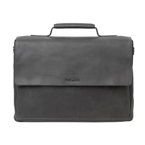 Laptoptasche Perc 15", Leder, dunkelgrau PRIDE & SOUL 47261