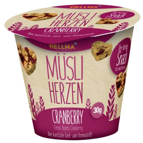 Müsli-Herzen Cranberry, 30g HELLMA 70102202