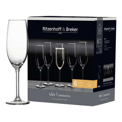 Sektkelch Vio, 6 Stück, 210ml RITZENHOFF&BREKER 812152