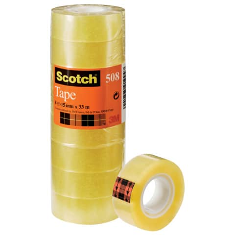 Klebefilm transparent 508, PP, 15 mm x 33 m, 10 Rollen SCOTCH 5081533