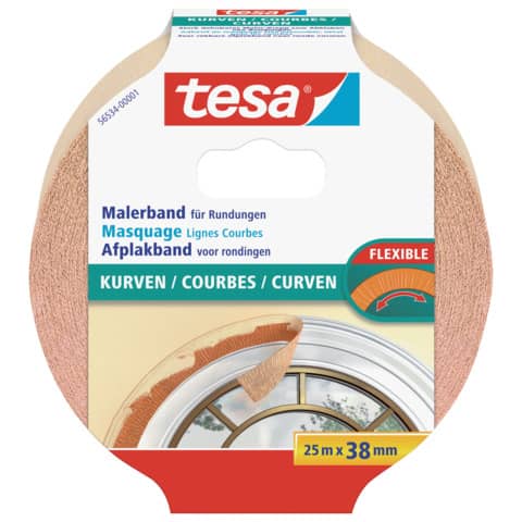 Kreppband für Kurven, 25mx38mm, beige TESA 56534-00001-00