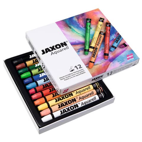 Aquarellkreide 12ST sortiert JAXON 49412